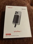 Iwalk Linkpod Y 9000MAH White Power Bank Built-in Cable Fast Charge For Iphone. Fixed Price $45.00.