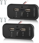 Ports 12V Rv Usb Outlet 45.5W, 2PCS PD3.0 Type-c Quick Charge & 2P, Black. Fixed Price $27.35.