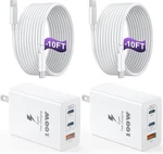 Usb Block 100W, 3-PORT Gan Super Fast Charger, Type Ft, White. Fixed Price $59.70.