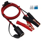 Cuzec 12V/ 24V Extension Cord Plug Socket With Battery Clamp 4.9FT 1.5M 16 Awg. Fixed Price $19.19.