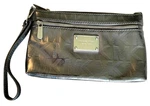 Michael Kors Small Silver Wristlet Designer Evening Clutch Carry Phone Lipstick. Fixed Price $19.00.