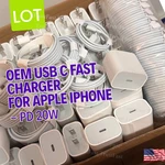 Pd Fast Charge Usb-c To Iphone Cable Kit 20W Cube For 17/14/13/11/XS Lot. Fixed Price $44.32.
