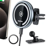 Magjieyx For Magsafe Car Mount Wireless Charger Magnetic Fast Charging Gray. Fixed Price $36.19.