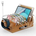 Charging Station Holder With 5 Port Usb Charger, X Cables, Stand, Wo.... Fixed Price $88.79.