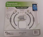 Ubiolabs Premium Mobile Charging Kit 6' Cables Car & Wall Chargers Type Usb. Fixed Price $19.99.