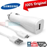 Original Samsung Fast Car Charger 2A Adaptive 5FT Data Cable For Microusb Galaxy. Fixed Price $8.35.