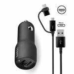 Belkin Boost 32W Car Charger Usb-c Pd + Usb-a 5FT Micro & Cable. Fixed Price $9.99.