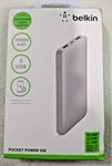 Open Box-belkin Pocket Power Bank 10K Mah Portable Charger Smartphones-s&h Paid. Fixed Price $21.95.