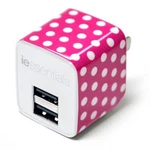 Iessentials Dual Usb 2.4A 10W Wall Charger - Pink Dots. Fixed Price $17.99.