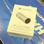 Mophie Usb-c Car Charger 18W Fast Aluminum Silver Single Port. Fixed Price $16.00.