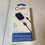 Key 2.4 Amp Plug Wall Charger With Usb Port. Fixed Price $6.99.