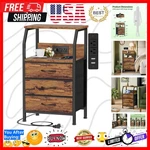 Night Stand With Charging Station, Usb Ports Outlets, 28.3 Inch Tall Beds.... Fixed Price $66.39.