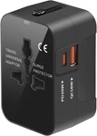 Universal Travel Adapter With 3.0A Usb-c Usb-a Black(pd&qc). Fixed Price $18.99.