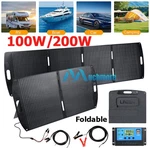 Portable Solar Panel 100W 200W Foldable IP67 & 30A Controller For Power Station. Fixed Price $18.63.