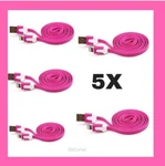 5X Usb Cable Apple Iphone 6S Plus 5S 5C Data Sync Charger Pink Noodle. Fixed Price $7.87.