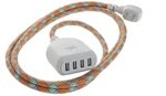 360 Electrical Habitat Braided Usb Extension Cord With 4.8A 4-PORT. Fixed Price $19.99.