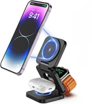 Foldable 3IN1 Magnetic Wireless Charger For Iwatch/airpods/iphone 17 16 15 14. Fixed Price $16.99.