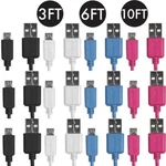 3 6 10 Ft Premium Durable Micro Usb Charger Cable Cord For Samsung & Universal. Fixed Price $6.99.
