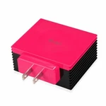 Reiko 4 Amp Four Ports Portable Travel Station Charger Hot Pink. Fixed Price $17.95.