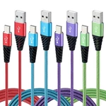 Bynccea Type Charger Cable 4-PACK Blue-red-purple-light GREEN*10FT. Fixed Price $21.82.