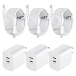Usb Charger For Iphone 17/16/15 Max Fast Charging 10FT, 20W Bl.... Fixed Price $37.88.