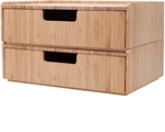 Bamboo Drawer 2 Pack Combo Set Stackable Storage Solution For Office Supplies,. Fixed Price $90.99.