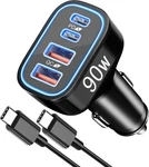 90W 4-PORT Usb Super Fast Car Charger For Samsung Galaxy S25/S24/S23/S22 Ultra. Fixed Price $16.54.