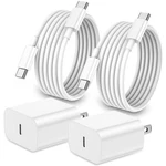 Iphone 17 16 15 Charger Fast CHARGING,2PACK 20W Apple Ipad Usb Wall Chrager.... Fixed Price $15.19.