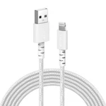 Anker 10' Braided Lightning To Usb-a Charging Cable White. Fixed Price $17.99.