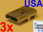 3X Micro Usb Charging Port Sync For Amazon Kindle Fire Hd 8" SG98EG Tablet Usa. Fixed Price $12.89.