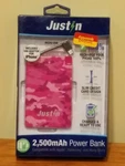 Justin Slim Power Bank Phone Charger 2500MAH Micro-usb Pink Camouflage. Fixed Price $5.99.