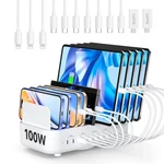 Soopii 100W 10-PORT Charging Station, Usb-c Pd Fast White. Fixed Price $76.15.