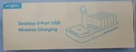 Vogek Desktop 5 Port Usb Wireless Charging Station, Open Box. Fixed Price $19.95.