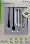 Belkin Boost Up Charge Flex Usb-c Cable With Lightning Connector Kit 4PACK. Fixed Price $40.00.