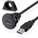 Urwoow Small Usb 3.0 To Female Aux Flush Panel Mount 6 Feet, Black. Fixed Price $13.01.