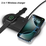 Us 2IN1 Wireless Charger Charging Pad For Apple Watch 11 10 9 Iphone 17 16 15 14. Fixed Price $15.99.