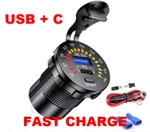 Marine 12V/24V 10A Qc 3.0 "c" + Usb Quick Charger Led Voltmeter. Fixed Price $29.77.