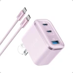 Anker Nano Charger, Ultra-fast 70W Output 3-PORT Usb Block, Pink. Fixed Price $53.15.