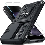 Magnetic Ring Kickstand Slide Camera Cover + Tempered For Samsung Galaxy A36/A56. Fixed Price $13.29.
