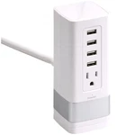 Brandd New Onn 4-PORT Usb Charging Tower With Outlet, White. Fixed Price $34.35.