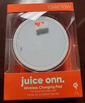 Onn Juice 7.5W/10W Universal Wireless Charging Pad - White (100008483). Fixed Price $7.59.