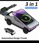 Cyber Truck 3 In 1 Magnetic Wireless Charger For Apple Usb & Samsung. Fixed Price $50.00.
