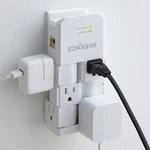 Echogear On-wall Surge Protector With 6 Pivoting Ac Outlets & 1080 White. Fixed Price $26.46.