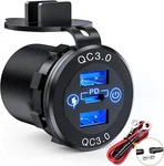 Nilight Quick Socket Pd Type QC3.0 Dual Usb Charger 12V 24V Car Outlet. Fixed Price $17.99.