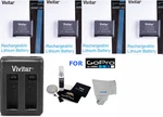 4X Battery For Gopro Black & Silver + Dual Rapid Charger AHDBT-401. Fixed Price $60.91.