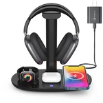 Headphone Stand With 15W Wireless Charger, Suguder 4 Charging Black. Fixed Price $60.75.