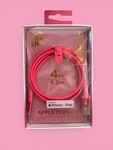 Lax Mfi Certified Lightning Cable 4FT Pink Braided For Iphone Ipad Pro. Fixed Price $7.00.