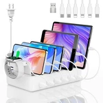 Charging Station For Multiple Devices, 6 Port 50W Fast Charger .... Fixed Price $48.00.