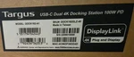 New Targus DOCK182 Usb Dual 4K Docking Station With 100W Power Delivery. Fixed Price $57.99.