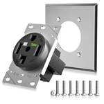 Nema 14-30R Outlet 30A 125/250V Ev Charging Weather-resistant W/ Wall Plate Etl. Fixed Price $36.09.